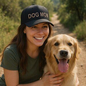 Embroidered Dog Mom Trucker Hat Baseball Statement Gift for Women Pet Lover NWT